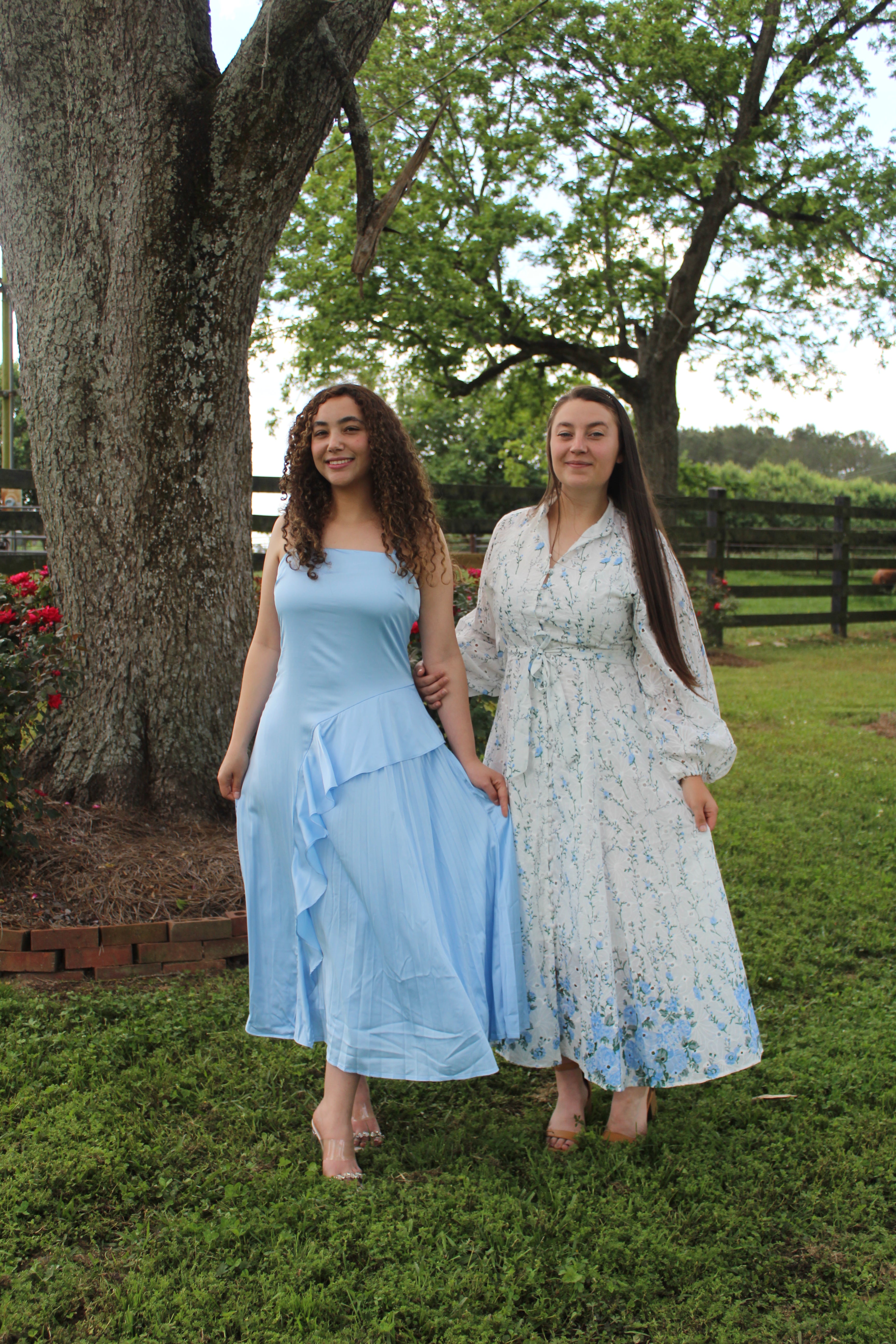 Blue silk Dress
