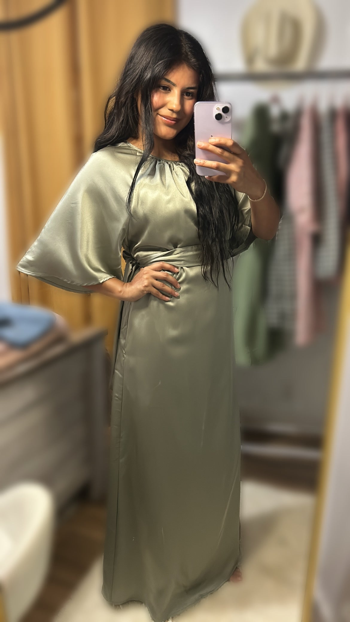 Silk green Dress