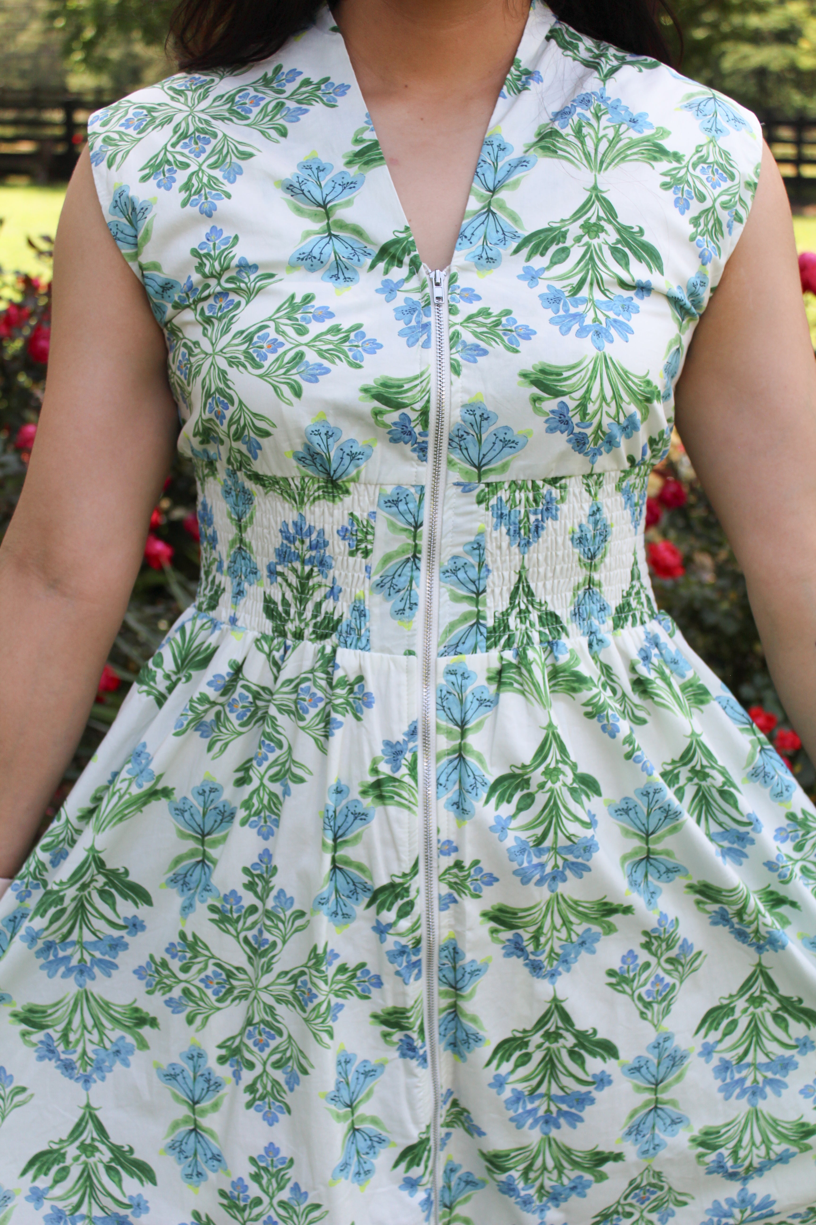 Blue Floral Midi