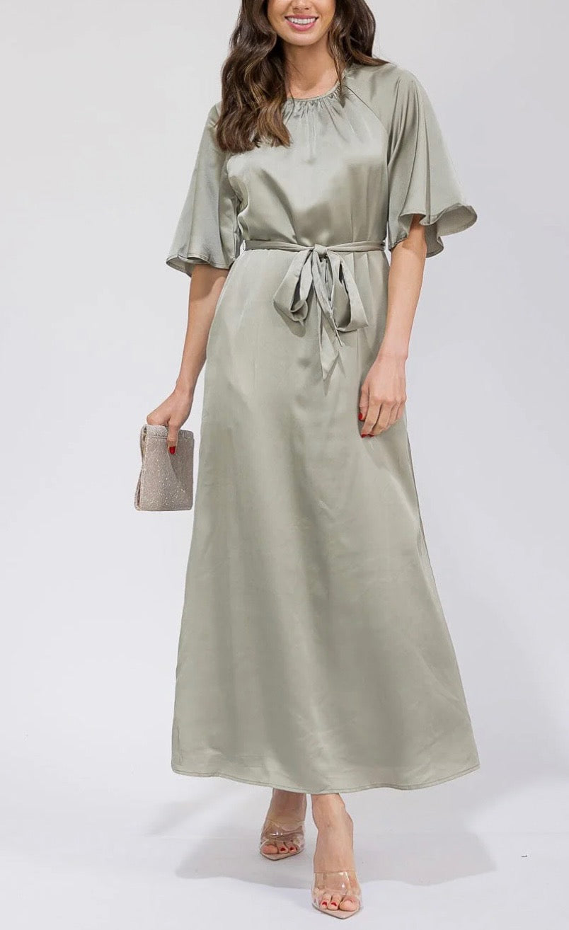 Silk green Dress