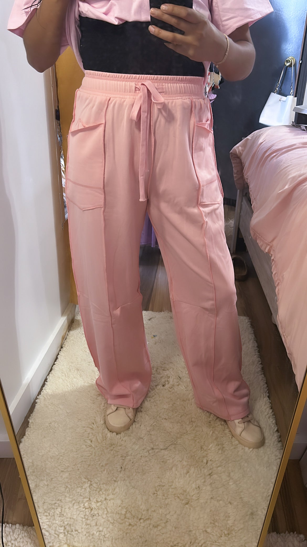 PINK BARREL PANTS