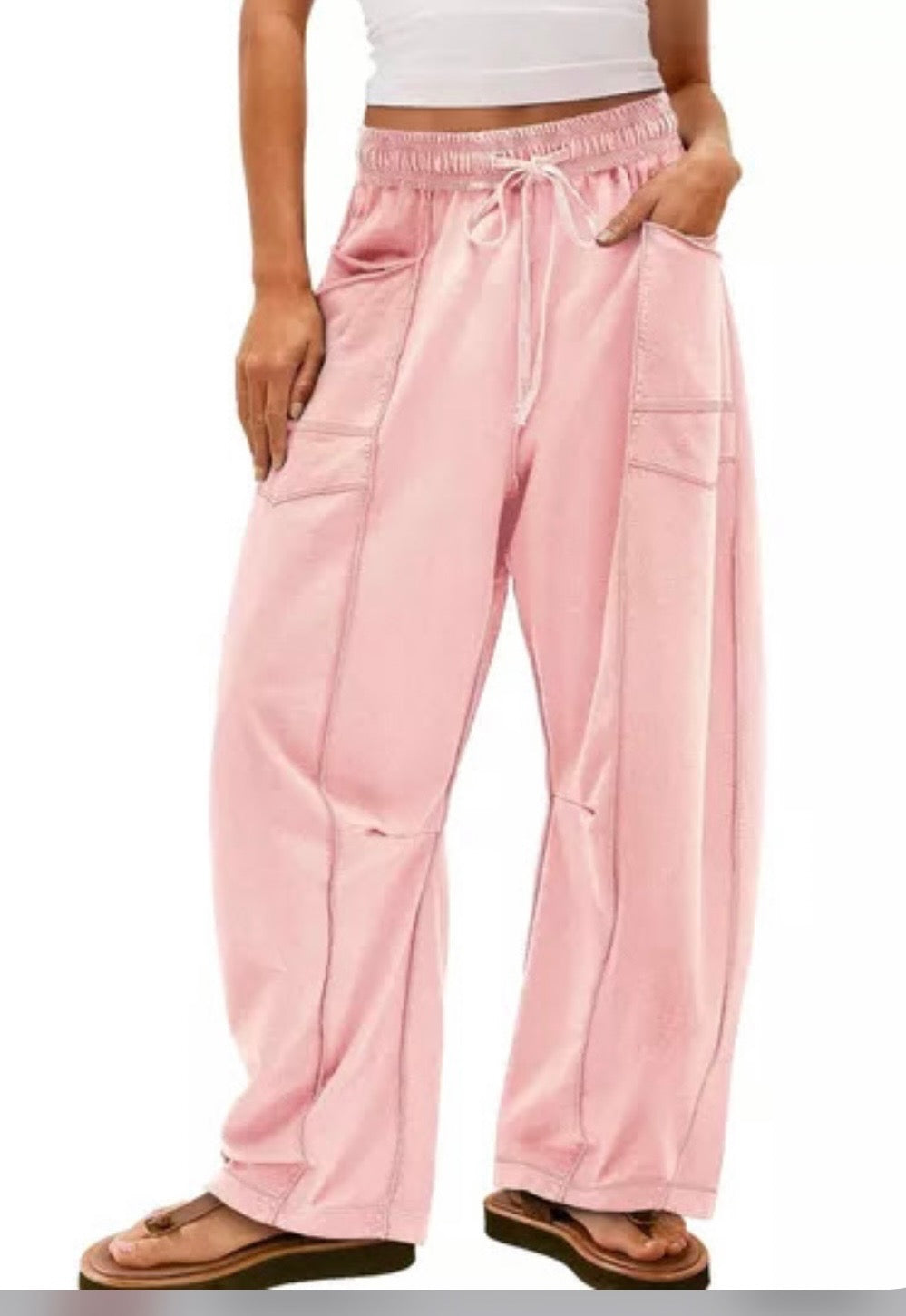 PINK BARREL PANTS