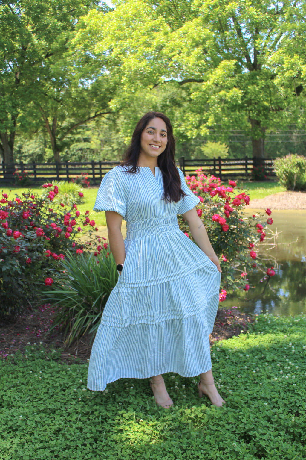 Blue Strip Maxi