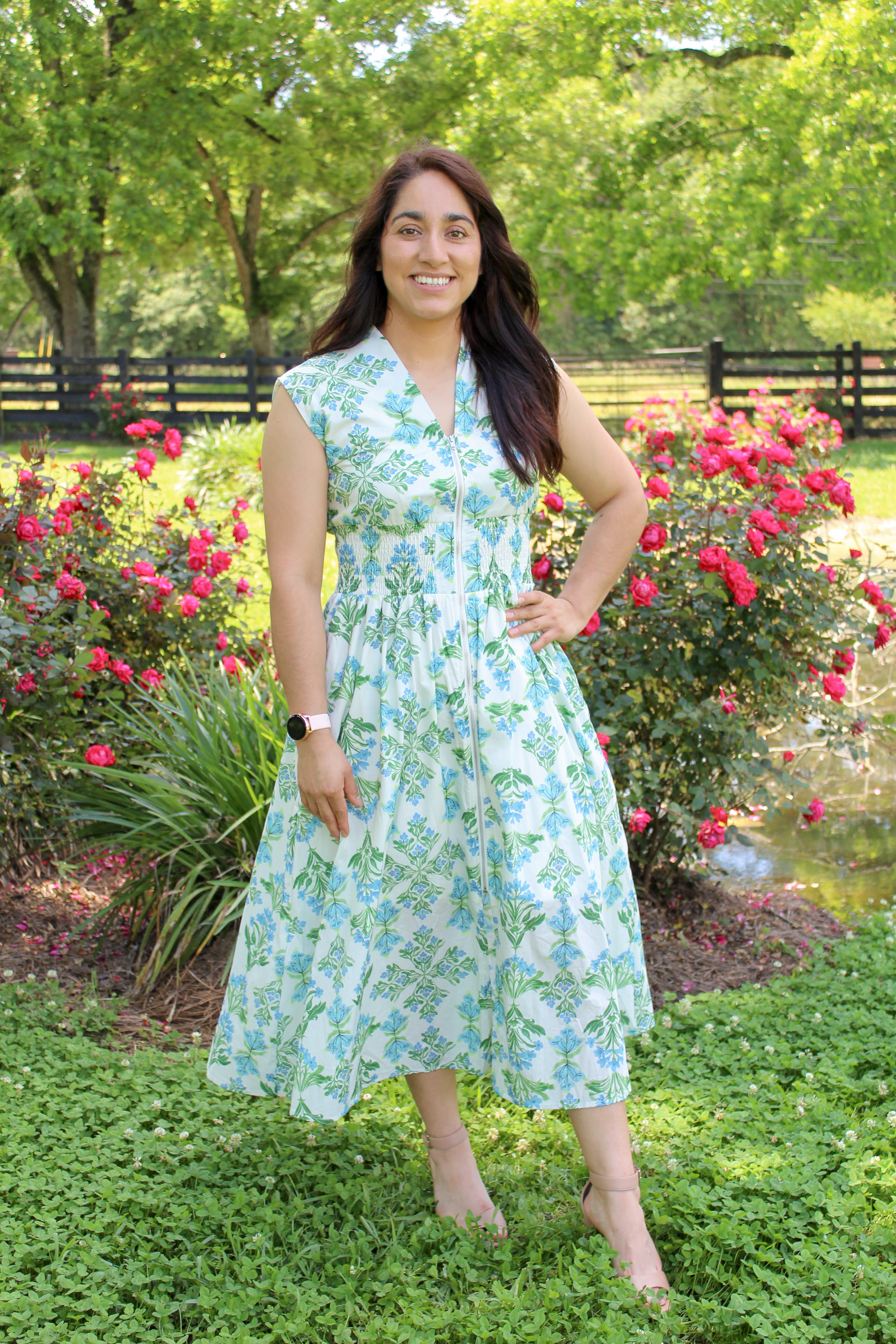Blue Floral Midi