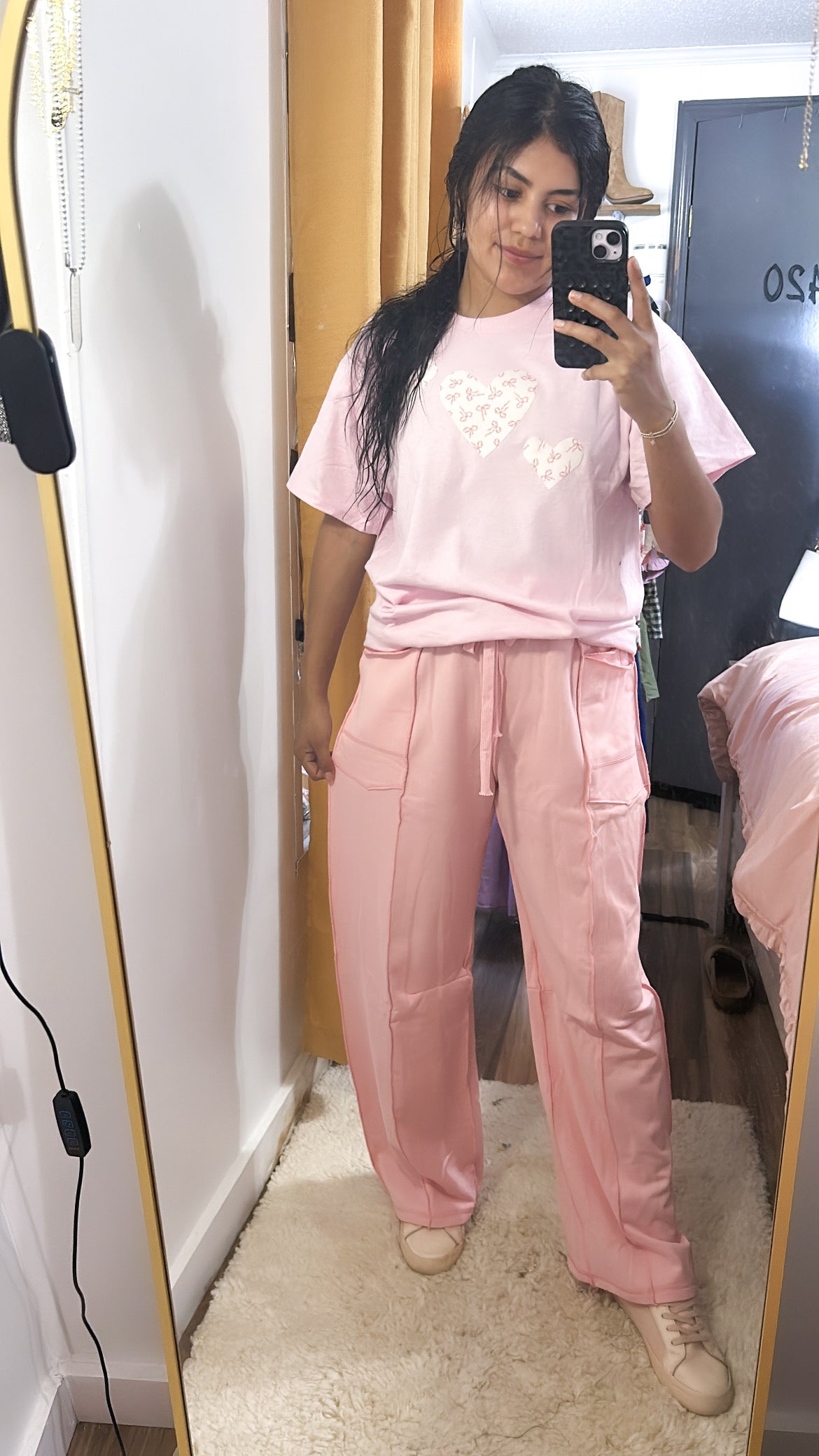 PINK BARREL PANTS