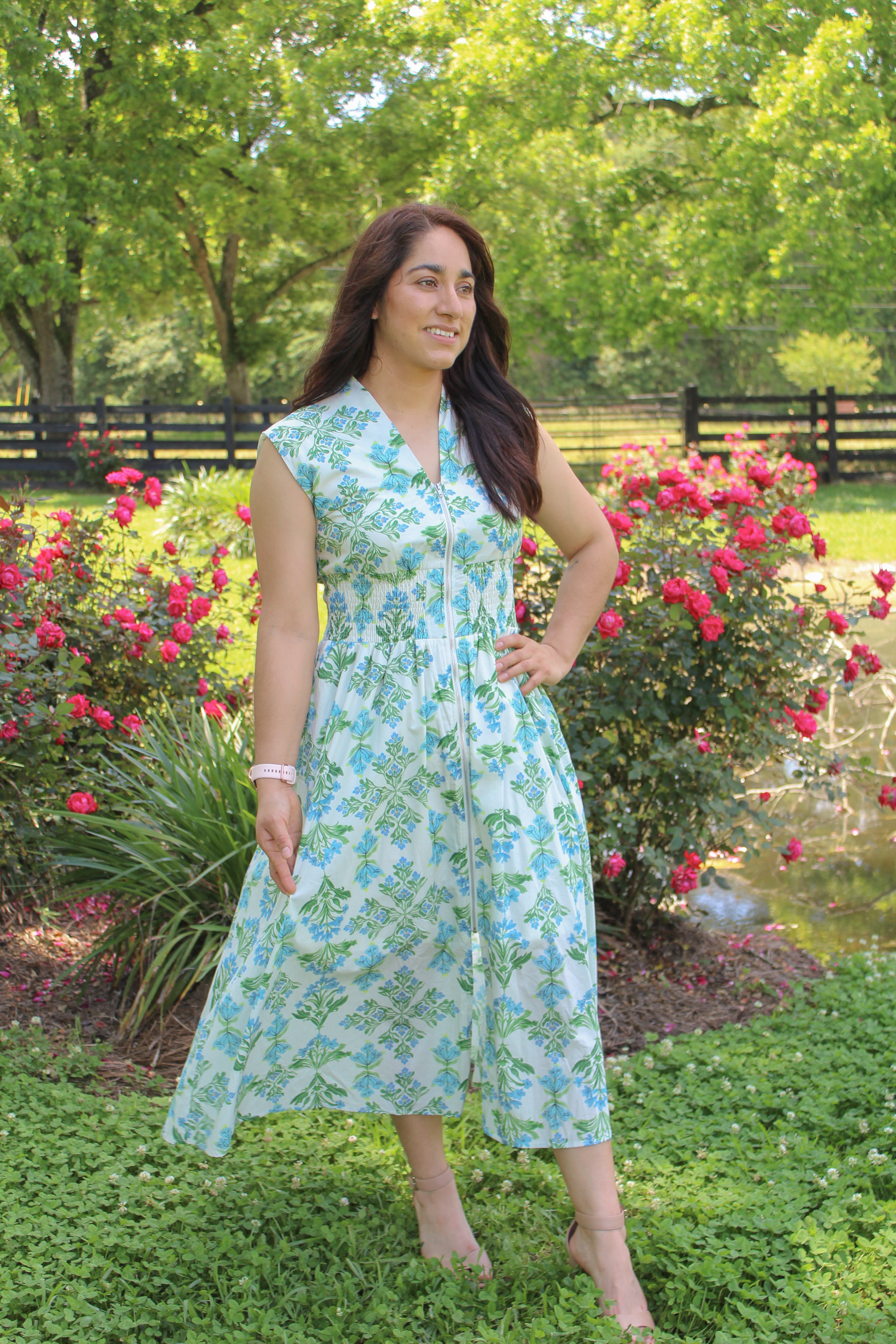 Blue Floral Midi